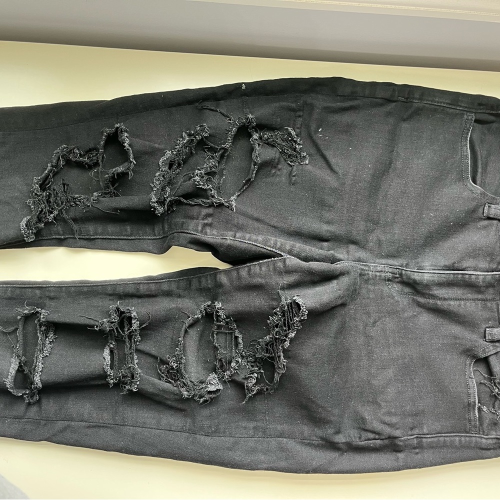 American Eagle Black Ripped Jeans